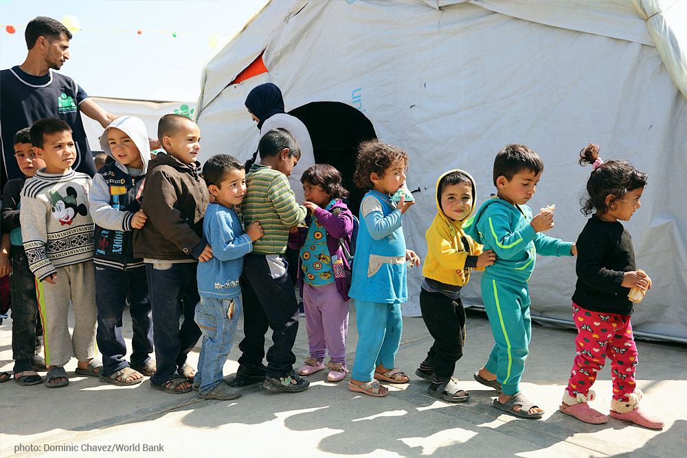 Syrian preschoolers in campe