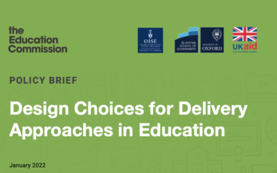 DeliverEd policy brief: Design Choices for Delivery Approaches in Education