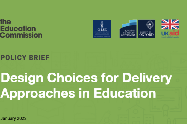 DeliverEd policy brief: Design Choices for Delivery Approaches in Education
